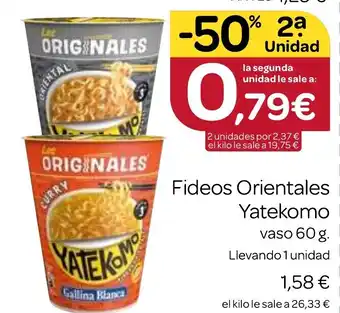 Supermercados El Jamón YATEKOMO Fideos Orientales oferta
