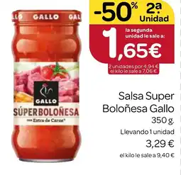 Supermercados El Jamón GALLO Salsa Super Boloñesa oferta