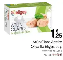 Supermercados El Jamón IFA ELIGES Atún Claro Aceite Oliva oferta