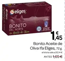 Supermercados El Jamón IFA ELIGES Bonito Aceite de Oliva oferta