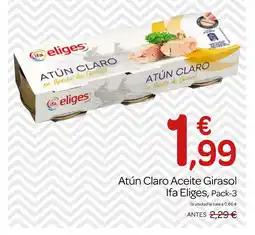 Supermercados El Jamón IFA ELIGES Atún Claro Aceite Girasol oferta