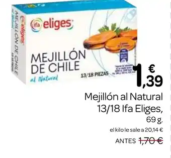 Supermercados El Jamón IFA ELIGES Mejillón al Natural oferta
