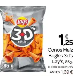 Supermercados El Jamón LAY'S Conos Maíz Bugles 3d's oferta
