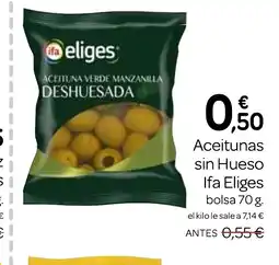 Supermercados El Jamón IFA ELIGES Aceitunas sin Hueso oferta