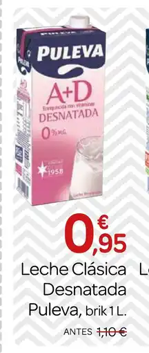 Supermercados El Jamón PULEVA Leche Clásica Desnatada oferta
