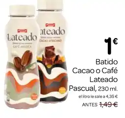 Supermercados El Jamón PASCUAL Batido Cacao o Café Lateado oferta