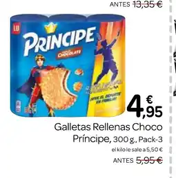 Supermercados El Jamón PRINCIPE Galletas Rellenas Choco oferta