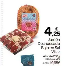 Supermercados El Jamón VILLAR Jamón Deshuesado Bajo en Sal oferta