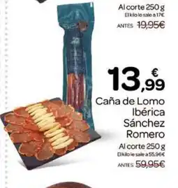 Supermercados El Jamón SÁNCHEZ ROMERO Caña de Lomo Ibérica oferta