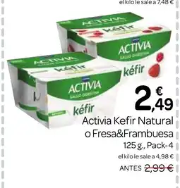 Supermercados El Jamón ACTIVIA Kefir Natural o Fresa&Frambuesa oferta