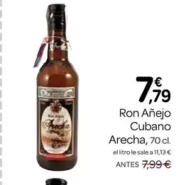 Supermercados El Jamón Ron Añejo Cubano Arecha oferta