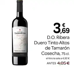 Supermercados El Jamón D.O. Ribera Duero Tinto Altos de Tamarón Cosecha oferta