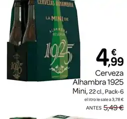 Supermercados El Jamón ALHAMBRA 1925 Cerveza Mini oferta