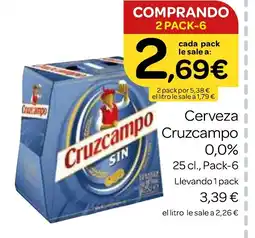 Supermercados El Jamón CRUZCAMPO Cerveza oferta