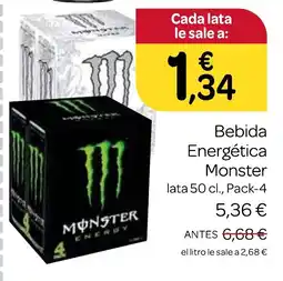 Supermercados El Jamón MONSTER Bebida Energética oferta