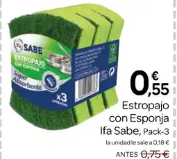 Supermercados El Jamón IFA SABE Estropajo con Esponja oferta