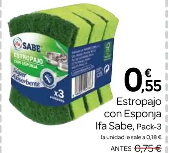 Supermercados El Jamón IFA SABE Estropajo con Esponja oferta