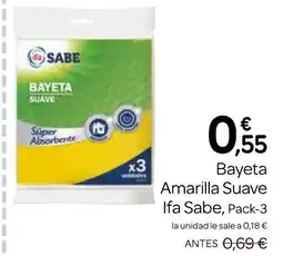 Supermercados El Jamón IFA SABE Bayeta Amarilla Suave oferta