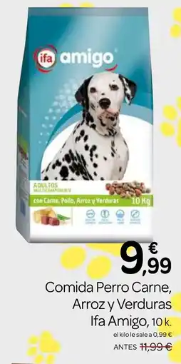 Supermercados El Jamón IFA AMIGO Comida Perro Carne, Arroz y Verduras oferta