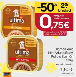 Supermercados El Jamón ÚLTIMA Perro Mini Adulto Buey, Pollo o Salmón oferta