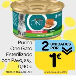 Supermercados El Jamón PURINA ONE Gato Esterilizado con Pavo oferta