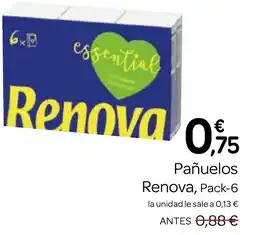 Supermercados El Jamón RENOVA Pañuelos oferta