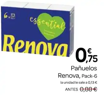 Supermercados El Jamón RENOVA Pañuelos oferta