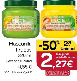 Supermercados El Jamón FRUCTIS Mascarilla oferta