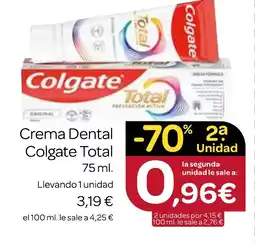 Supermercados El Jamón COLGATE Total Crema Dental oferta