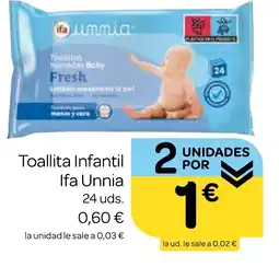 Supermercados El Jamón IFA UNNIA Toallita Infantil oferta