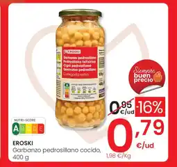 Eroski EROSKI Garbanzo pedrosillano cocido oferta