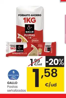 Eroski GALLO Pastas señalizadas oferta