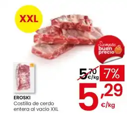 Eroski EROSKI Costilla de cerdo entera al vacío XXL oferta