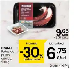 Eroski EROSKI Patas de pulpo cocido oferta