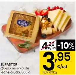 Eroski EL PASTOR Queso reserva de leche cruda oferta