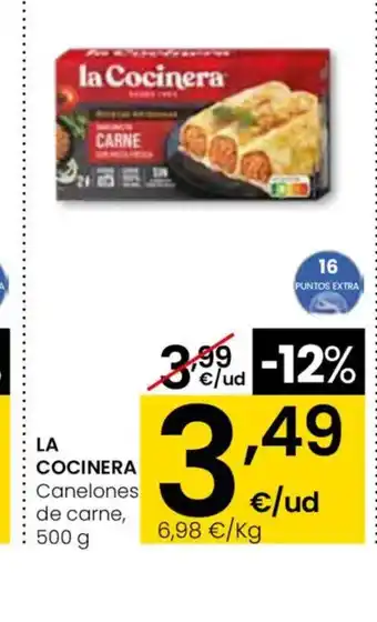 Eroski LA COCINERA Canelones de carne oferta