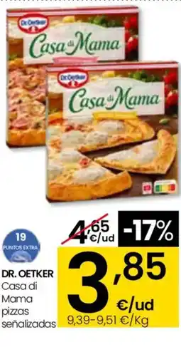 Eroski DR. OETKER Casa di Mama pizzas señalizadas oferta