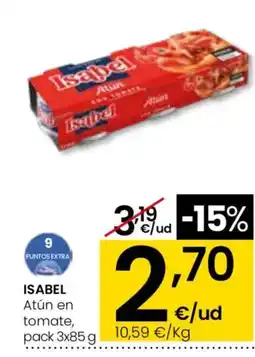 Eroski ISABEL Atún en tomate oferta