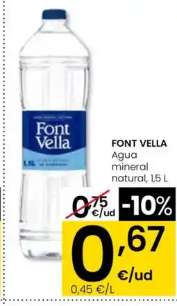 Eroski FONT VELLA Agua mineral natural oferta