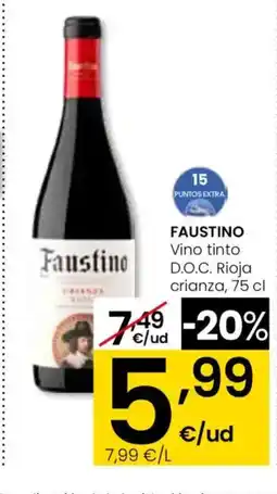 Eroski FAUSTINO Vino tinto D.O.C. Rioja crianza oferta
