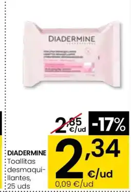 Eroski DIADERMINE Toallitas :desmaqui- :llantes oferta