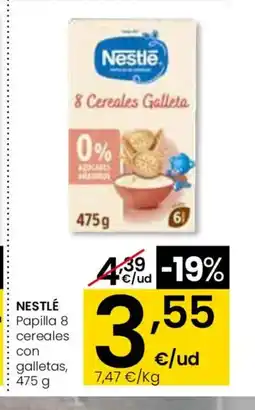 Eroski NESTLÉ Papilla 8 cereales con galletas oferta