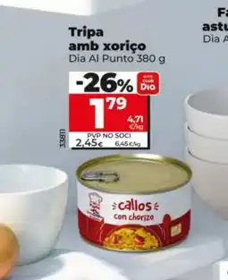 Dia DIA AL PUNTO Tripa amb xoriço oferta
