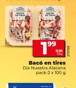 Dia DIA NUESTRA ALACENA Bacó en tires oferta