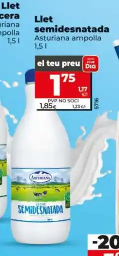 Dia ASTURIANA Llet semidesnatada oferta