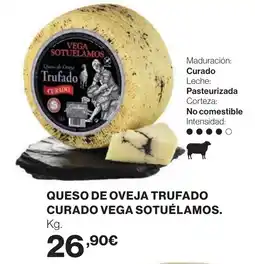 Supercor VEGA SOTUÉLAMOS Queso de oveja trufado curado oferta