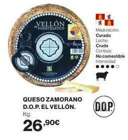 Supercor EL VELLÓN Queso zamorano d.o.p. oferta
