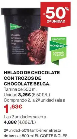 Supercor Helado de chocolate con trozos de chocolate belga. oferta