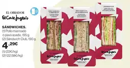 Supercor EL OBRADOR Sandwiches oferta