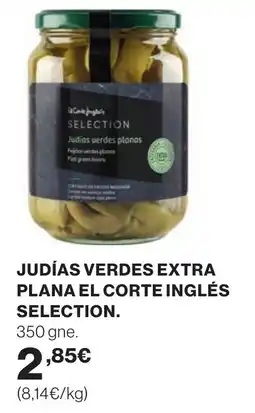 Supercor Judías verdes extra plana el corte inglés selection. oferta